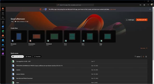Microsoft 365 (Office) (UWP) screenshot 4