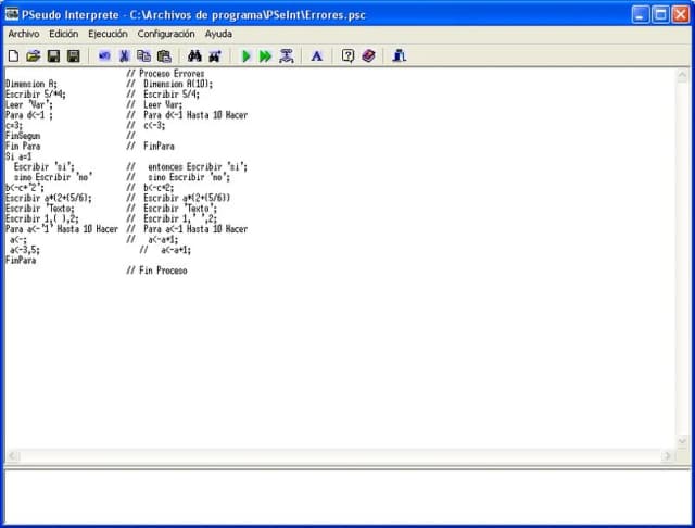 PSeInt screenshot 1