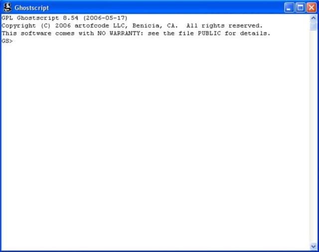 Ghostscript screenshot 1