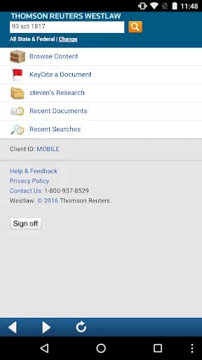 Westlaw Thomson Reuters screenshot 3