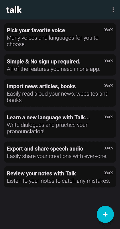 Talk FREE - Text to Voice - Read aloud screenshot 2