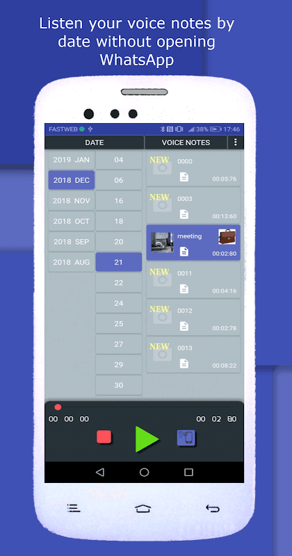 Opus Player - WhatsApp Audio screenshot 1