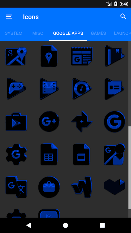 Black and Blue Icon Pack ✨Free✨ screenshot 4