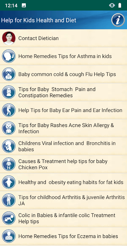Kids Health and Diet Help screenshot 1