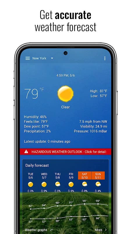 Digital clock & world weather screenshot 3