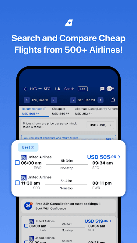 CheapOair: Cheap Flights, Cheap Hotels Booking App screenshot 2