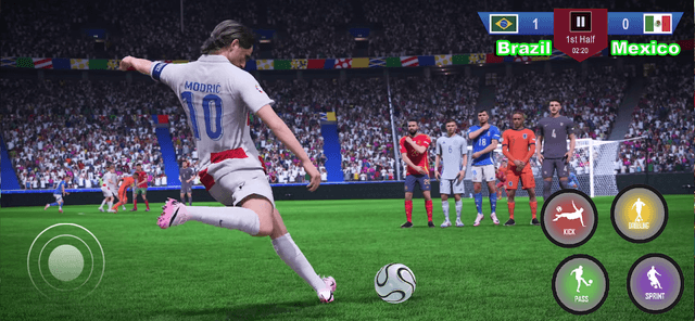 football games: offline Soccer screenshot 1