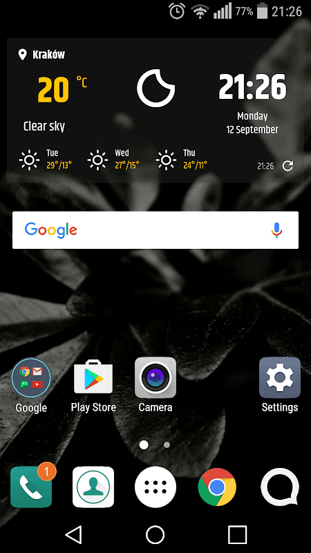 Simple weather & clock widget screenshot 2