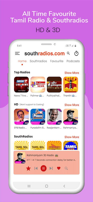 Southradios Tamil FM Radio HD screenshot 1