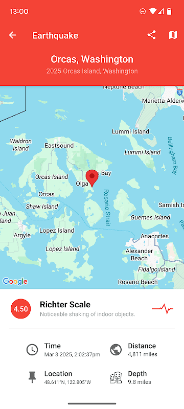 My Earthquake Alerts - Map screenshot 3