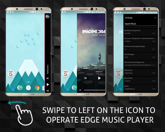 Galaxy S10/S20/Note 20 Edge Music Player screenshot 1