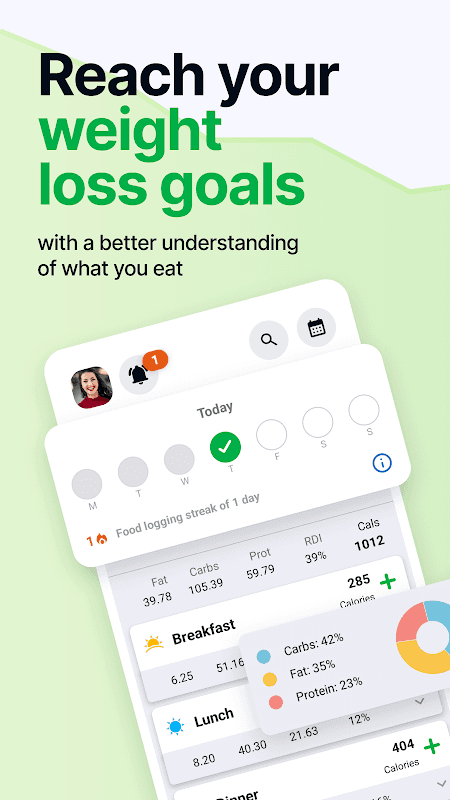 Calorie Counter by FatSecret screenshot 1