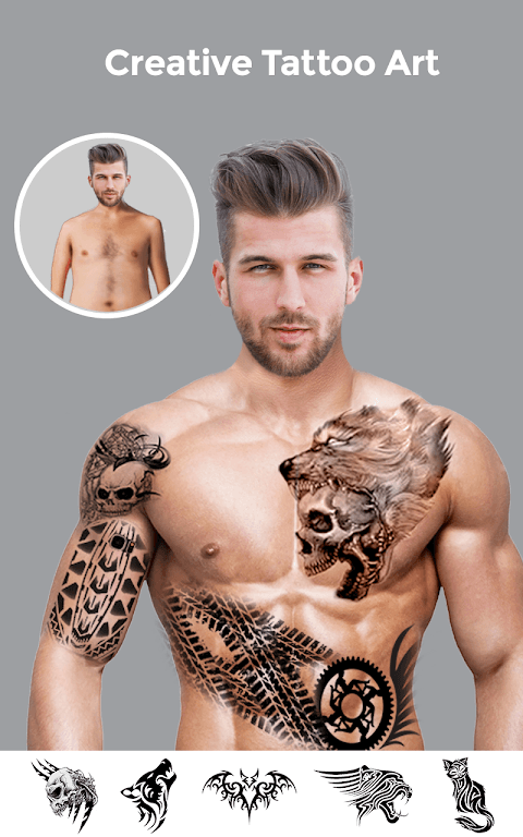 Men Body Styles SixPack tattoo screenshot 5