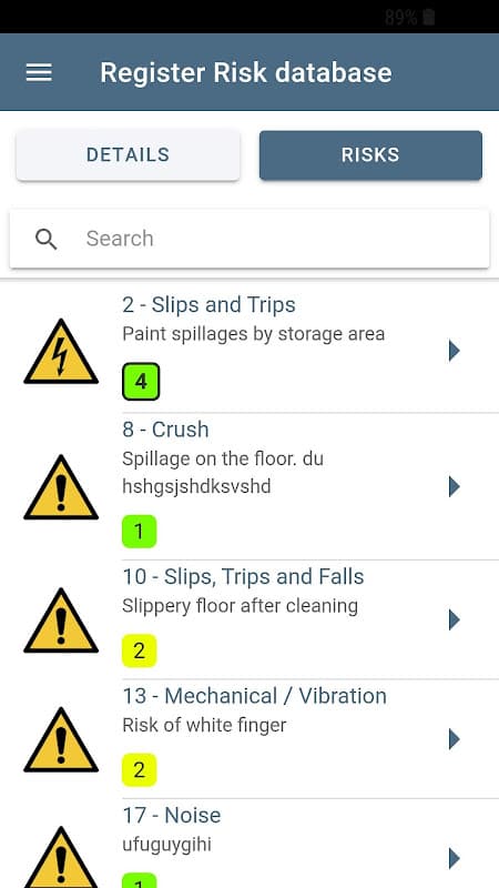 MY Risk Assessments screenshot 3
