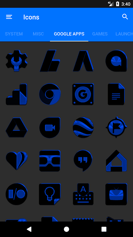 Black and Blue Icon Pack ✨Free✨ screenshot 3