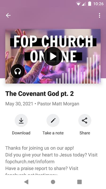 Fellowship of Praise Church screenshot 3