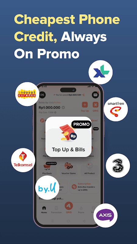 Flip: Transfer Antarbank Gratis, Isi Pulsa & Kuota screenshot 5