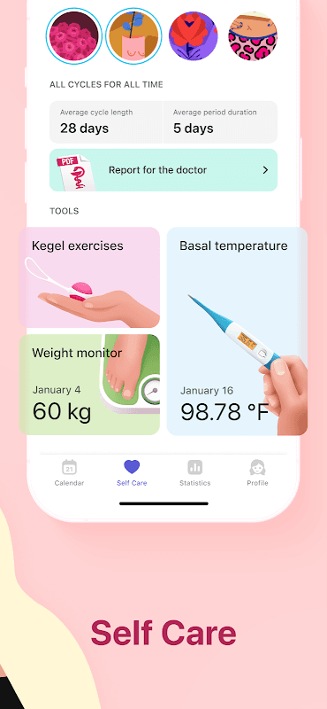 Period tracker. Ovulation calculator and calendar screenshot 4