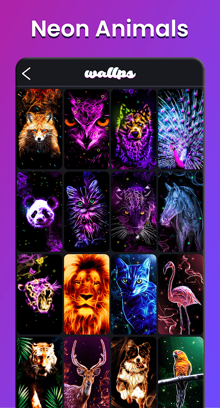 Neon Wallpaper of Animals screenshot 6