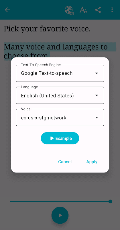 Talk FREE - Text to Voice - Read aloud screenshot 3