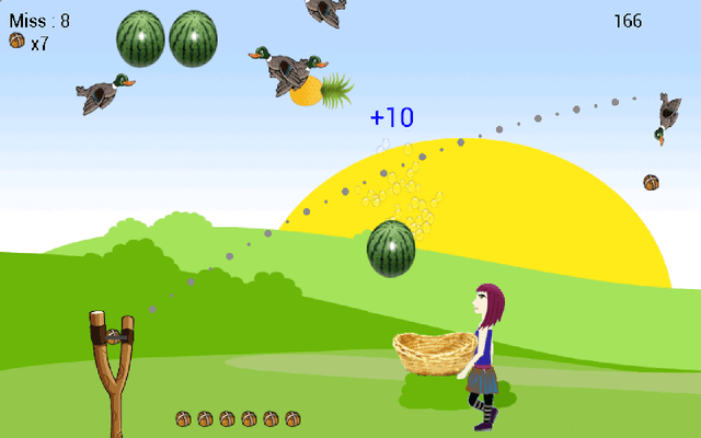 Shoot Girl's Fruits : Gulel screenshot 2