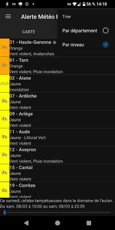 Alerte Météo - Weather Warning screenshot 3