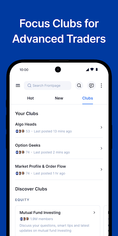 FrontPage: Stock Market Clubs screenshot 4
