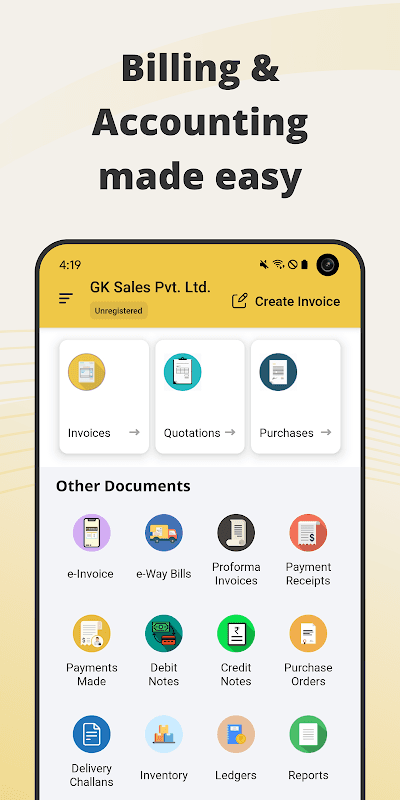 Easy Invoice Manager App by www.gimbooks.com screenshot 1