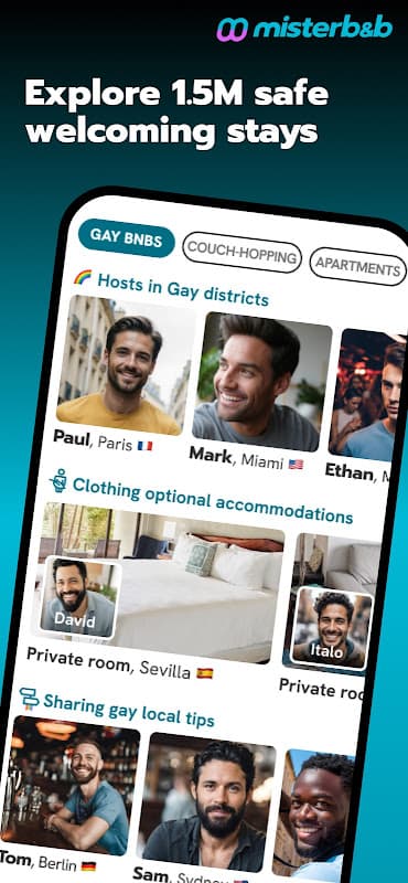 misterb&b  -  Gay travel screenshot 2