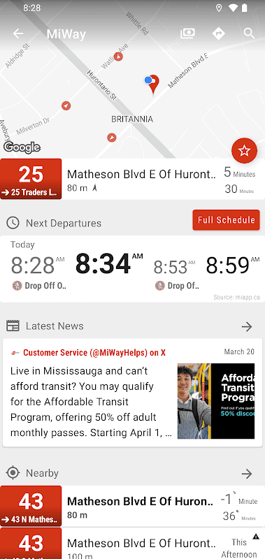 Mississauga MiWay Bus - MonTransit screenshot 2