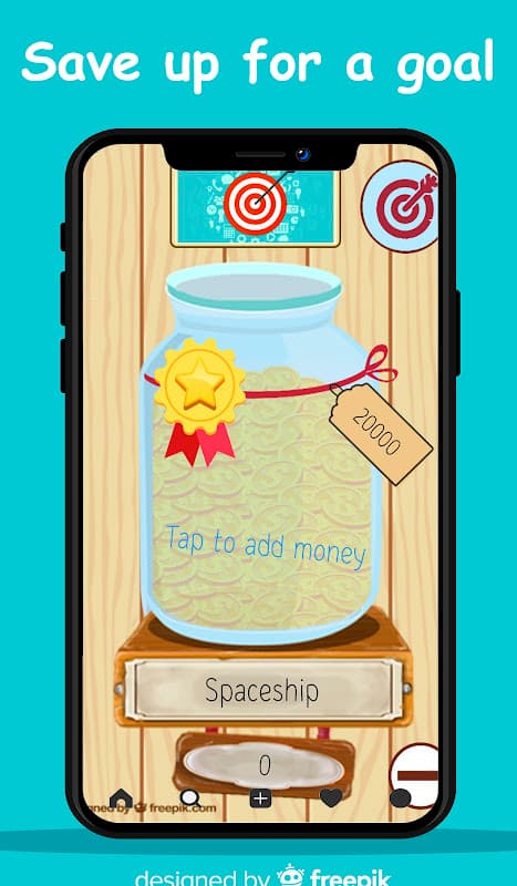 Simple piggy bank. Goals reach screenshot 1
