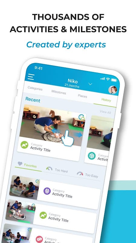 BabySparks - Development Activities and Milestones screenshot 2