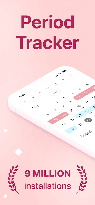 Period tracker. Ovulation calculator and calendar screenshot 1