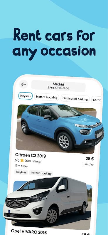 Amovens ridesharing/car rental screenshot 1