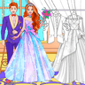 Wedding Dress Up Colouring icon