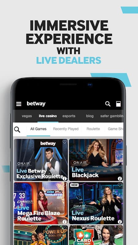 Betway - Live Casino Games screenshot 2
