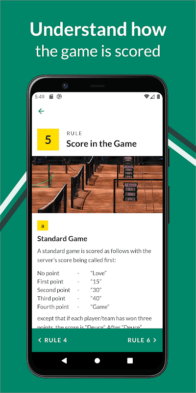 Rules of Tennis screenshot 2