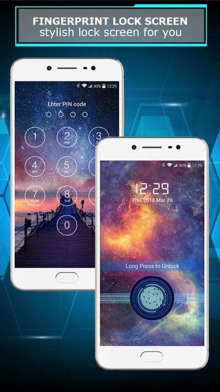 Fingerprint lock screen screenshot 3