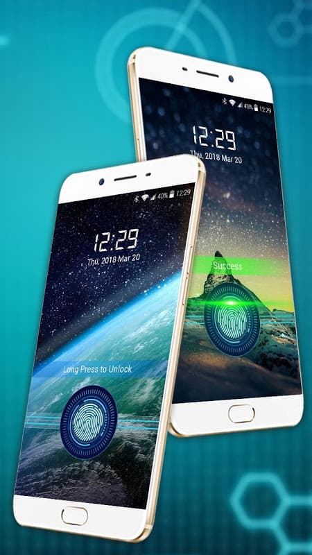 Fingerprint lock screen screenshot 2