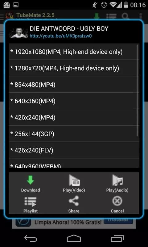 TubeMate YouTube Downloader screenshot 4