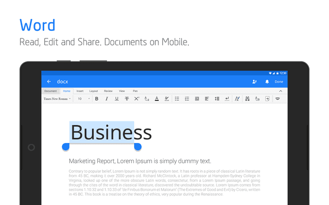 Polaris Office for LG screenshot 1